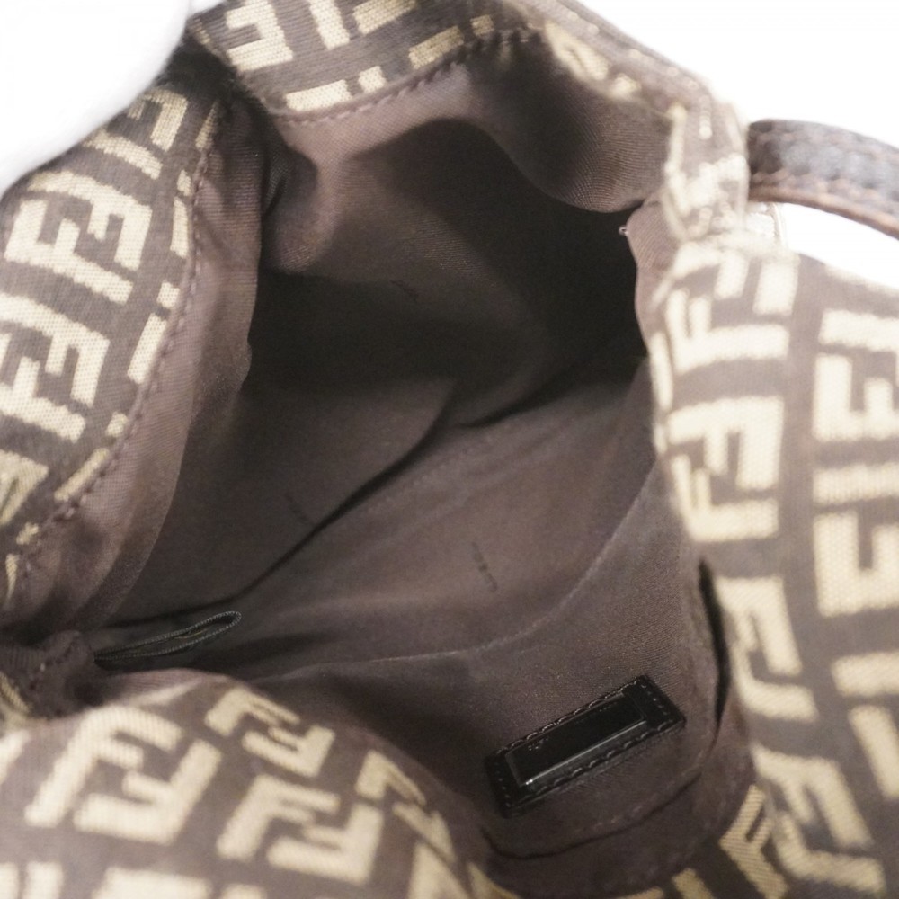 Fendi Zucchino Shoulder Bag in Brown Nylon Canvas for Women - Picture 4 of 16